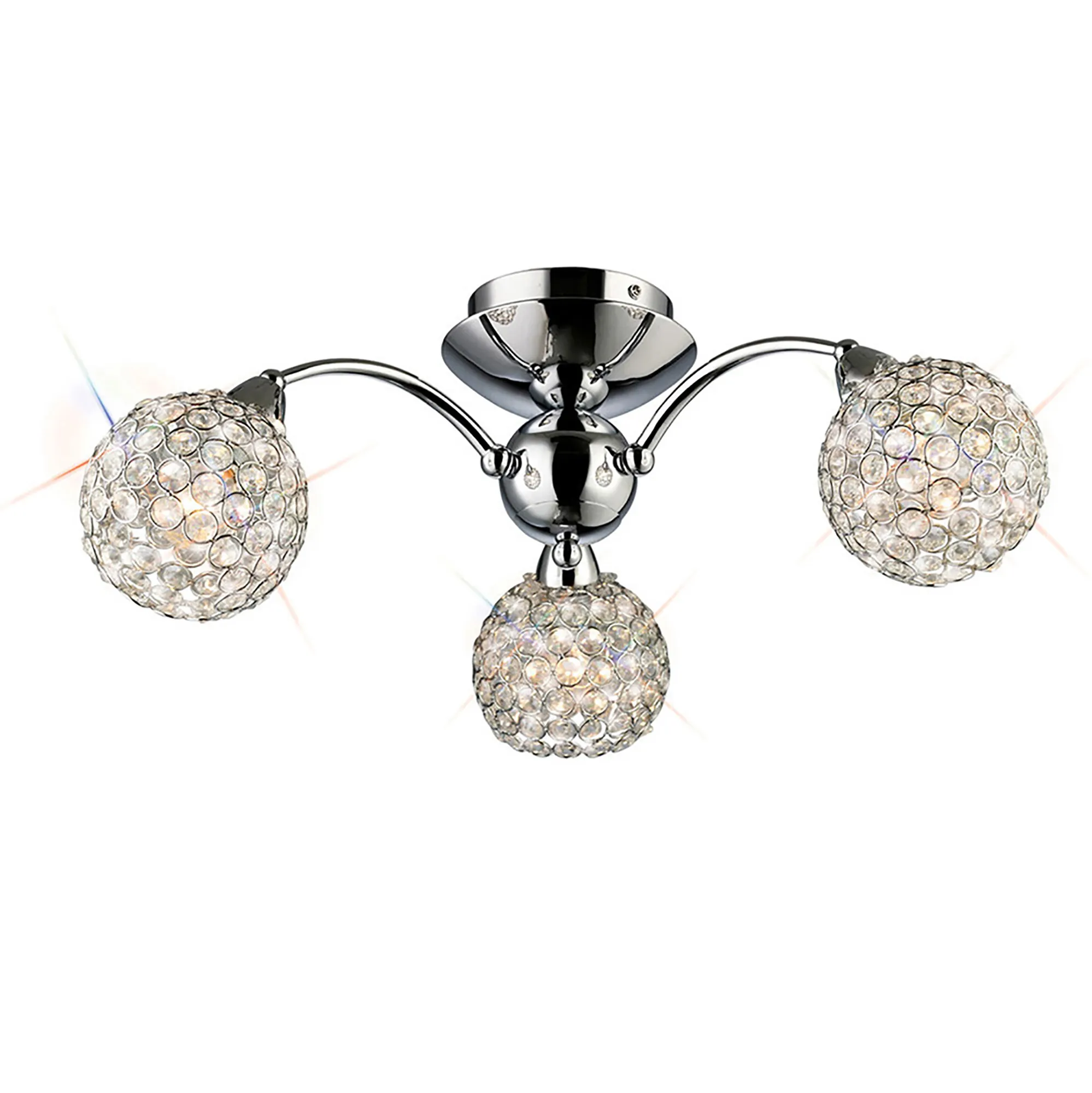 Escado Crystal Ceiling Lights Diyas Multi Arm Crystal Fittings